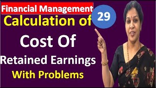 29 Calculation of Cost Of Retained Earnings from Financial Management Subject [upl. by Erastes]