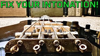 How To Setup Your Bass Guitar Adjusting My Fender Aerodyne Intonation [upl. by Arrik987]