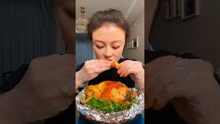 Asmr eating delicious whole chicken food eatinsounds asmreating youtubeshorts shorts chicken [upl. by Krauss894]