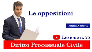 Procedura civile lezione n25 Le opposizioni [upl. by Drofwarc]