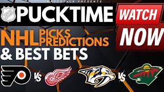 NHL Predictions Picks amp Odds  Flyers vs Red Wings  Predators vs Wild  PuckTime Jan 25 [upl. by Rasmussen964]