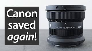 Sigma 1018mm f28 for CANON review vs RFS 1018mm [upl. by Anaer61]