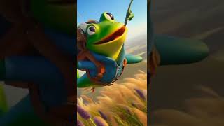 The frogs dream was to fly in the sky frog ytshorts shortsfeed shorts shortvideo cartoon [upl. by Lucius541]