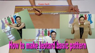 How to make leotard basic pattern Video29 [upl. by Lesh]