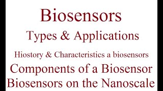 Biosensors  Examples  Types And Applications  Biotechnology [upl. by Burley]