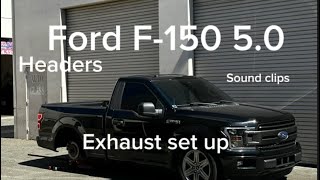 2019 Ford F150 Single Cab 50 long tube headers sound clip [upl. by Fessuoy]