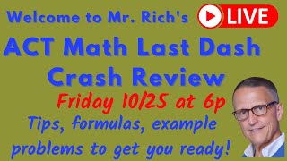 ACT Math Last Dash Crash Review [upl. by Eel693]