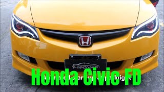 Honda Civic FD  Headlight Retrofit Projectors [upl. by Trin694]