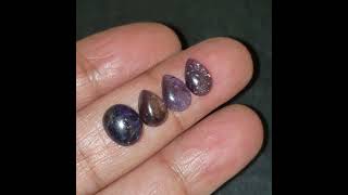 Natural Iolite Sunstone Cabochons [upl. by Aitak]