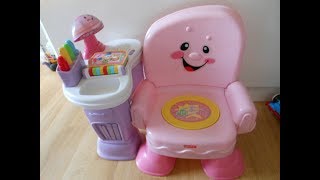 Laugh amp Learn Musical Activity Chair  Pink Fisher price [upl. by Barbi337]