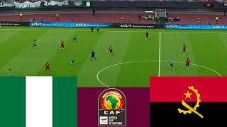 Nigeria 1 vs 0 Angola 2024 CAF match Video Game Simulation PES 2021 [upl. by Hilde290]