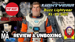 4K Buzz Lightyear XL15 Suit 18 Scale Action Figure by POP Mart x Gong Review amp Unboxing [upl. by Enywad]