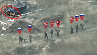 Ukrainian FPV drone mercilessly take out North Korean and Russian marines in shock assault in Kursk [upl. by Ignacio]