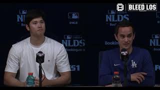 Dodgers Postseason Shohei Ohtani thoroughly enjoyed intensity of Dodger Stadium his home run more [upl. by Shaper]