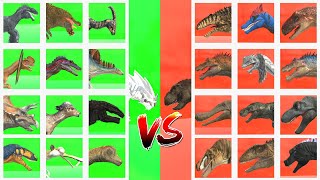 Dinosaur Tournament TREX VS SPINOSAURUS VS Brachiosaurus  Which Dinosaur Team Will Win in ARBS [upl. by Baudelaire]