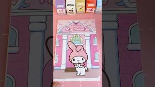 DIY Unbox Sticker book quiet Mymelody shorts sticker sanrio mymelody viralvideo paper toys [upl. by Carlock]