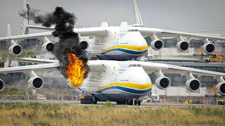 Emergency Landing In Airport  Antonov AN225 Mriya Landing 2024  Biggest Cargo Plane [upl. by Floria]