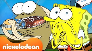 Every Dissatisfied Krusty Krab Customer For 60 MINUTES 🍔 SpongeBob Marathon  Nicktoons [upl. by Odranoel]