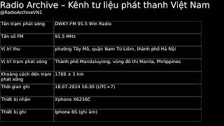 Sporadic E 915 MHz – DWKYFM 915 Win Radio 1630UTC7 1730UTC8 – 1872024 [upl. by Aarika]