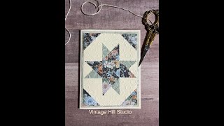 Quilt Card  Sawtooth Star pattern card making video [upl. by Maryly]