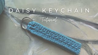 Crochet Daisy Keychain Tutorial [upl. by Buchalter]