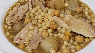 طريقة تحضير وصفة المغربية بالدجاج بخطوات سهلة Best Lebanese Chicken Moghrabieh Recipe [upl. by Eillehs787]