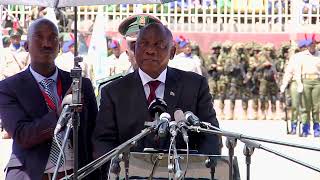 President Cyril Ramaphosa delivers remarks during the 58thIndependence Day in the Kingdom of Lesotho [upl. by Jens]