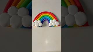 Super clay rainbow 🌈shorts diy art clayhowtomakeclayrainbow [upl. by Volkan]