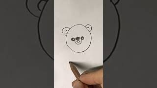 Teddy Ayı Nasıl Kolayca Çizilir  Adım Adım Basit Çizim 🐻✏️ shorts çizim nasılçizilir [upl. by Glenda]