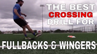 FULLBACKWINGER CROSSING DRILL FOR INDIVIDUAL FOOTBALL  SOCCER TRAINING [upl. by Yentihw]