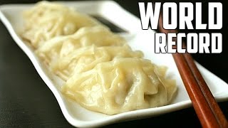 Most Dumplings Eaten in One Minute Guinness World Records [upl. by Lokkin26]