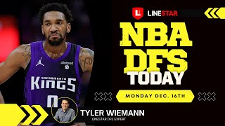 NBA DFS Today Monday 1216 Draftkings amp FanDuel  NBA Picks amp Slate Breakdown [upl. by Serg]