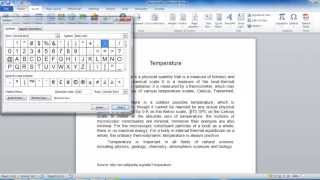 How to Insert Degree Symbol and Other Symbols in Word [upl. by Umberto]