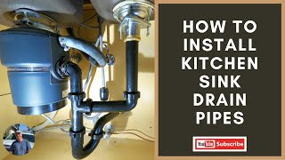 How to Install Kitchen Sink Drain Line Pipes [upl. by Uyerta273]