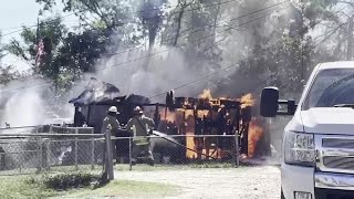 Graniteville garage goes up in smoke as crews battle flames [upl. by Hieronymus701]