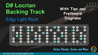 D Locrian Jam Backing Track for Guitar with Tips and Diagrams [upl. by Edroi]