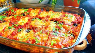 aubergines farcies gratinéesune idéale recette dété كراتان الباذنجانوجبة صيفية بمتياز [upl. by Anirda177]