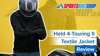 Held 4Touring II textile motorcycle jacket review  Sportsbikeshop [upl. by Aytida224]