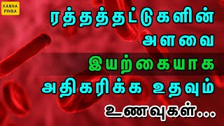 How to increase blood platelets in TAMIL  ரத்தத்தட்டுக்களை அதிகரிக்க கூடிய உணவுகள்  kanna pinna [upl. by Frodina892]