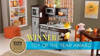 Childrens Uptown Espresso Play Kitchen  KidKrafts Award Winning Kids Kitchen [upl. by Anner]