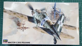 Hasegawa Macchi C202 Folgore 148 Scale Model Aircraft [upl. by Yelssew]