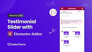 How to Use Testimonial Slider with Elementor Addon [upl. by Ahsekim]