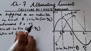 XII  Ch  7  Part  7  Average power supplied to an Inductor  Alternating Current [upl. by Narahs]