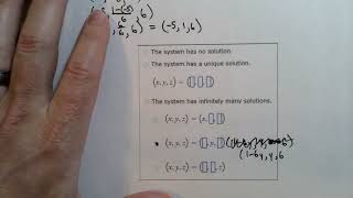 Writing Solutions to 3x3 Systems of Linear Equations from Augmented Matrices [upl. by Quinton]