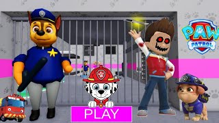 PAW PATROL POLICE GIRL PRISON RUN ESCAPE OBBY FULL GAMEPLAY WALKTHROUGH [upl. by Aiyn]