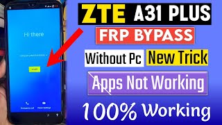 ZTE Blade A31 Plus FRP Bypass Without Pc  ZTE A31 FRP Bypass Android 11 [upl. by Coveney]