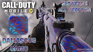 DAMASCUS CAMO ALL WEAPONS SHOWCASE COD Mobile [upl. by Ozen252]