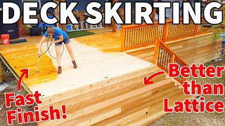 How to Install Deck Skirting and Stain a Deck [upl. by Shutz]