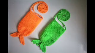 DIY  Crochet Mermaid Tail Sling Bag  Pouch [upl. by Narot369]