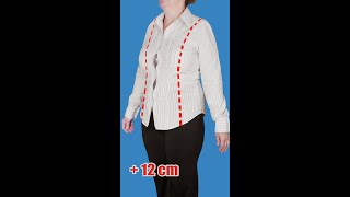 Best sewing secret Upsize a tight shirt in 10 minutes by 12 cm Miarti 🧵✂️ [upl. by Salena]